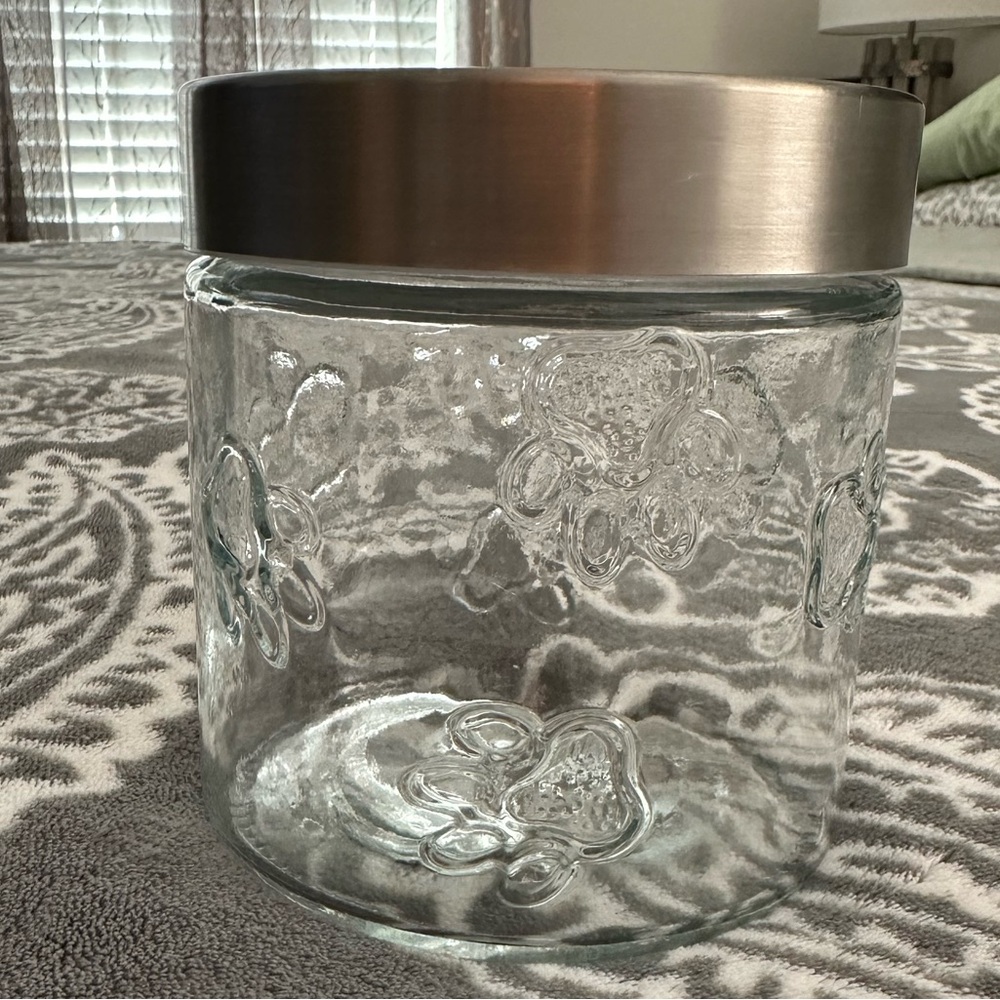 Glass Pet Treat Jar